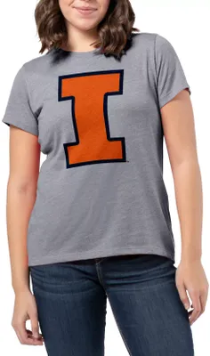 League-Legacy Women's Illinois Fighting Illini Grey Intramural Classic T-Shirt