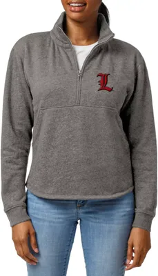 League-Legacy Women's Louisville Cardinals Grey Victory Springs Quarter-Zip