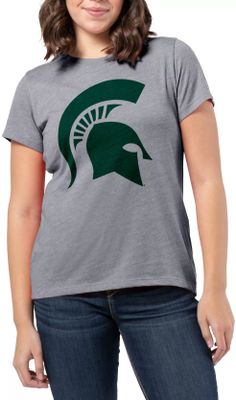 League-Legacy Women's Michigan State Spartans Grey Intramural Classic T-Shirt