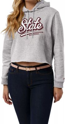 League-Legacy Women's Mississippi State Bulldogs Ash Cropped Hoodie