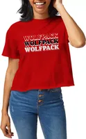 League-Legacy Women's NC State Wolfpack Red Clothesline Cotton Crop T-Shirt