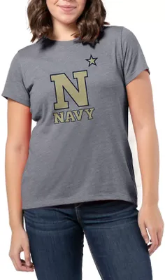 League-Legacy Women's Navy Midshipmen Grey Intramural Classic T-Shirt