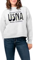 League-Legacy Women's Navy Midshipmen Ash Boxy Crew Neck Sweatshirt