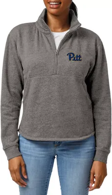 League-Legacy Women's Pitt Panthers Grey Victory Springs Quarter-Zip