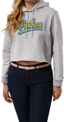 League-Legacy Women's Pitt Panthers Ash Cropped Hoodie