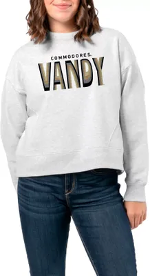 League-Legacy Women's Vanderbilt Commodores Ash Boxy Crew Neck Sweatshirt