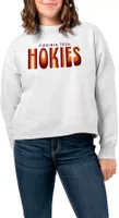 League-Legacy Women's Virginia Tech Hokies Ash Boxy Crew Neck Sweatshirt