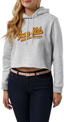 League-Legacy Women's Iowa State Cyclones Ash Cropped Hoodie