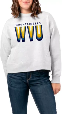 League-Legacy Women's West Virginia Mountaineers Ash Boxy Crew Neck Sweatshirt