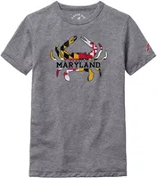 League-Legacy Youth Maryland Terrapins Grey Victory Falls T-Shirt