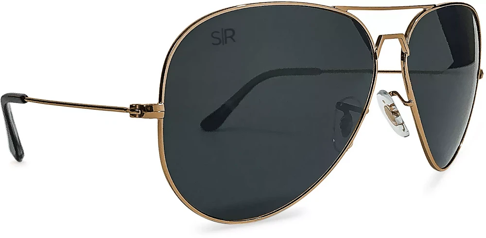 Shady Rays Aviator Black Gold Polarized Sunglasses