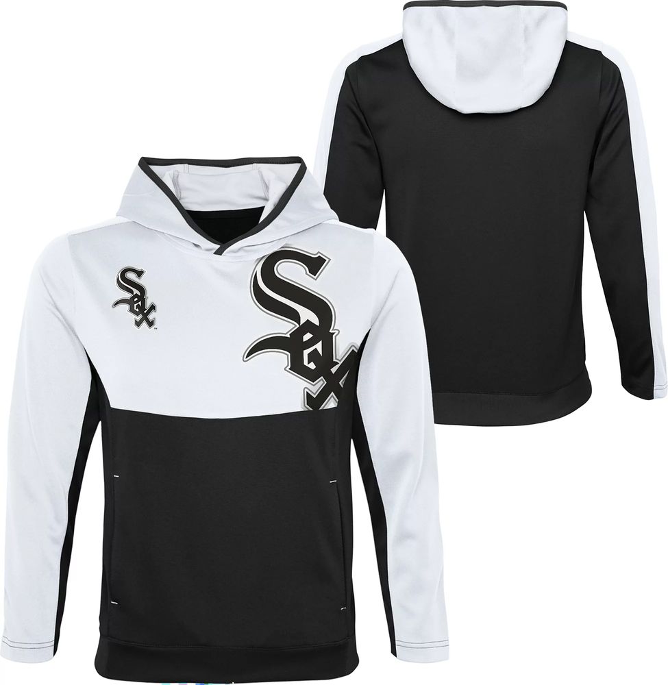 Chicago White Sox Youth Primary Team Logo Pullover Hoodie - Heathered Gray