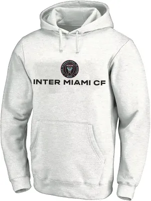 MLS Big & Tall Inter Miami CF Logo White Pullover Hoodie