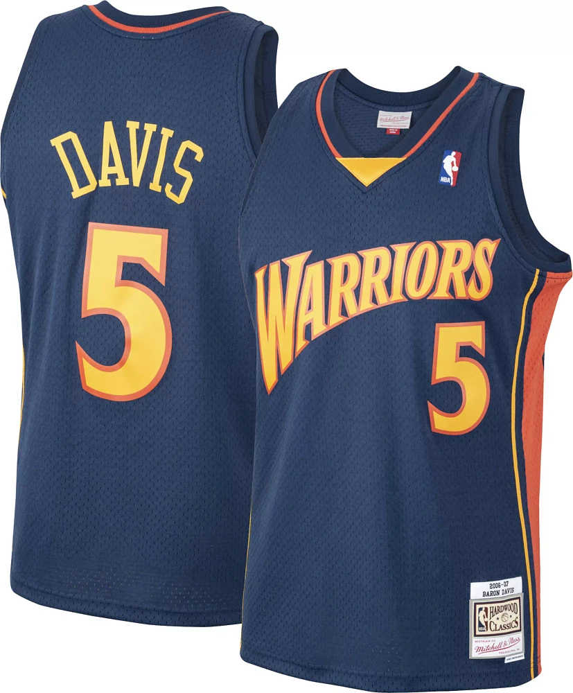 Mitchell & Ness Men's 2006 Golden State Warriors Baron Davis #5 Navy Hardwood Classics Swingman Jersey