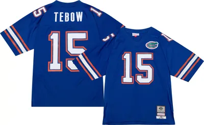 Mitchell & Ness Men's Florida Gators Tim Tebow #15 2008 Blue Replica Jersey