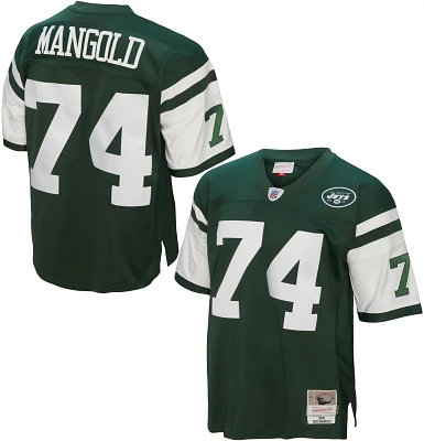 Mitchell & Ness Men's New York Jets Nick Mangold #74 2006 Green Throwback Jersey