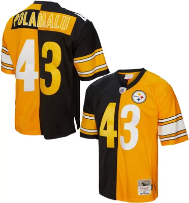 Mitchell & Ness Men's Pittsburgh Steelers Troy Polamalu #43 2005 Split Throwback Jersey