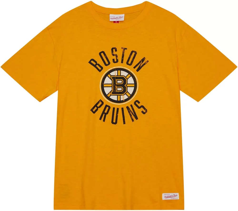 Mitchell & Ness Boston Bruins 2023 Slub Gold T-Shirt