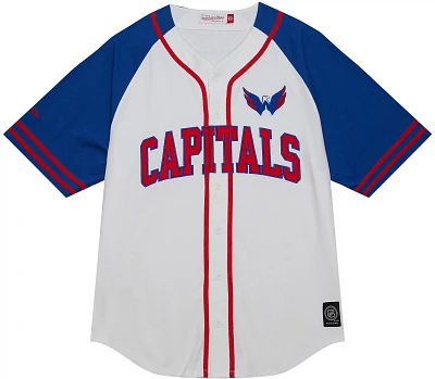 Mitchell & Ness Washington Capitals White Baseball Jersey