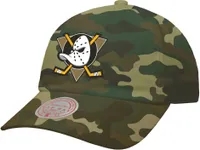 Mitchell & Ness Anaheim Ducks Logo Camo Adjustable Dad Hat