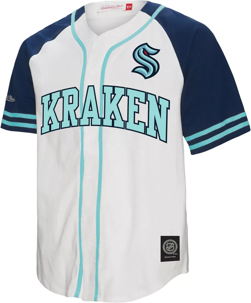 Mitchell & Ness Seattle Kraken White Baseball Jersey