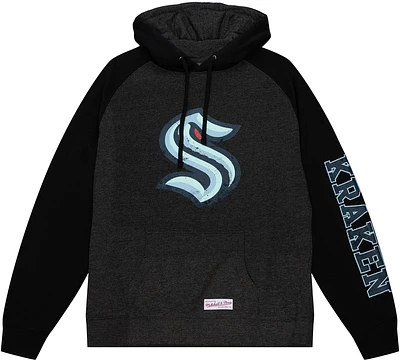 Mitchell & Ness Seattle Kraken Distressed Logo Black Pullover Hoodie