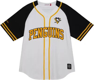 Mitchell & Ness Pittsburgh Penguins White Baseball Jersey