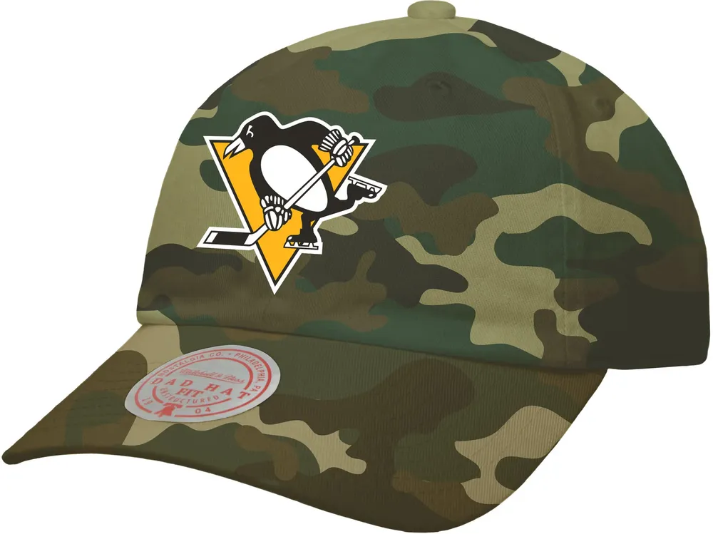 Mitchell & Ness Pittsburgh Penguins Logo Camo Adjustable Dad Hat