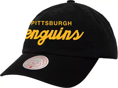 Mitchell & Ness Pittsburgh Penguins Script Adjustable Dad Hat