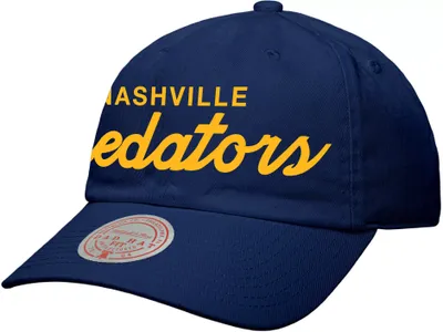 Mitchell & Ness Nashville Predators Script Adjustable Dad Hat