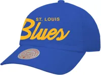 Mitchell & Ness St. Louis Blues Script Adjustable Dad Hat