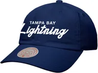 Mitchell & Ness Tampa Bay Lightning Script Adjustable Dad Hat