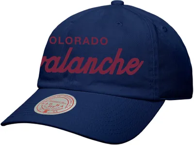 Mitchell & Ness Colorado Avalanche Script Adjustable Dad Hat