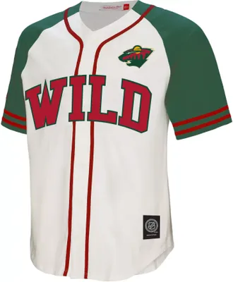 Mitchell & Ness Minnesota Wild White Baseball Jersey