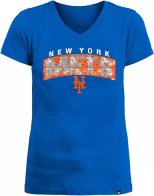 Dick's Sporting Goods New Era Apparel Girls' New England Patriots Sequin  Flip Blue T-Shirt