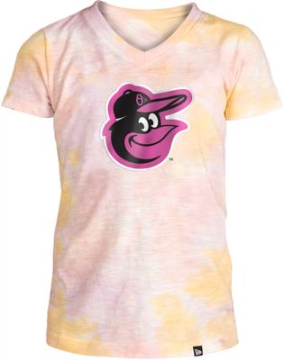 Girls Youth New York Yankees New Era Pink Flip Sequin Team V-Neck