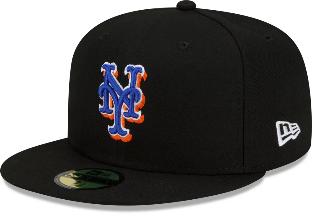 New Era Men's York Mets Black Authentic Collection 59Fifty Fitted Hat