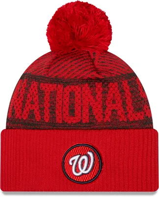 New Era Men's Washington Nationals Red Authentic Collection Knit Hat