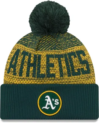 New Era Men's Oakland Athletics Green Authentic Collection Knit Hat