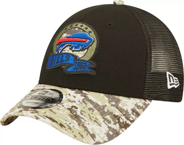 Men's New Era Black Buffalo Bills Black on Black 9FIFTY Adjustable Hat