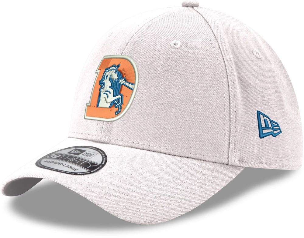 Dick's Sporting Goods New Era Men's Denver Broncos 39Thirty White Stretch  Fit Hat