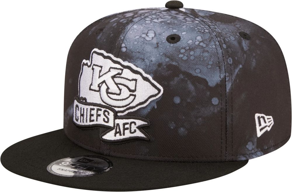 New Era Men's Kansas City Chiefs Sideline Ink Dye 9Fifty Black Adjustable  Hat