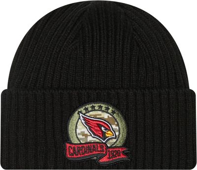 Arizona Cardinals 2022 Sideline Sport Cuffed Pom Knit -Black/White