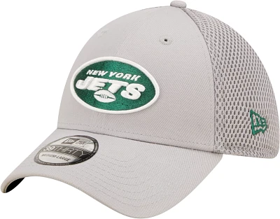 New Era Men's New York Jets Team Neo Grey 39Thirty Stretch Fit Hat