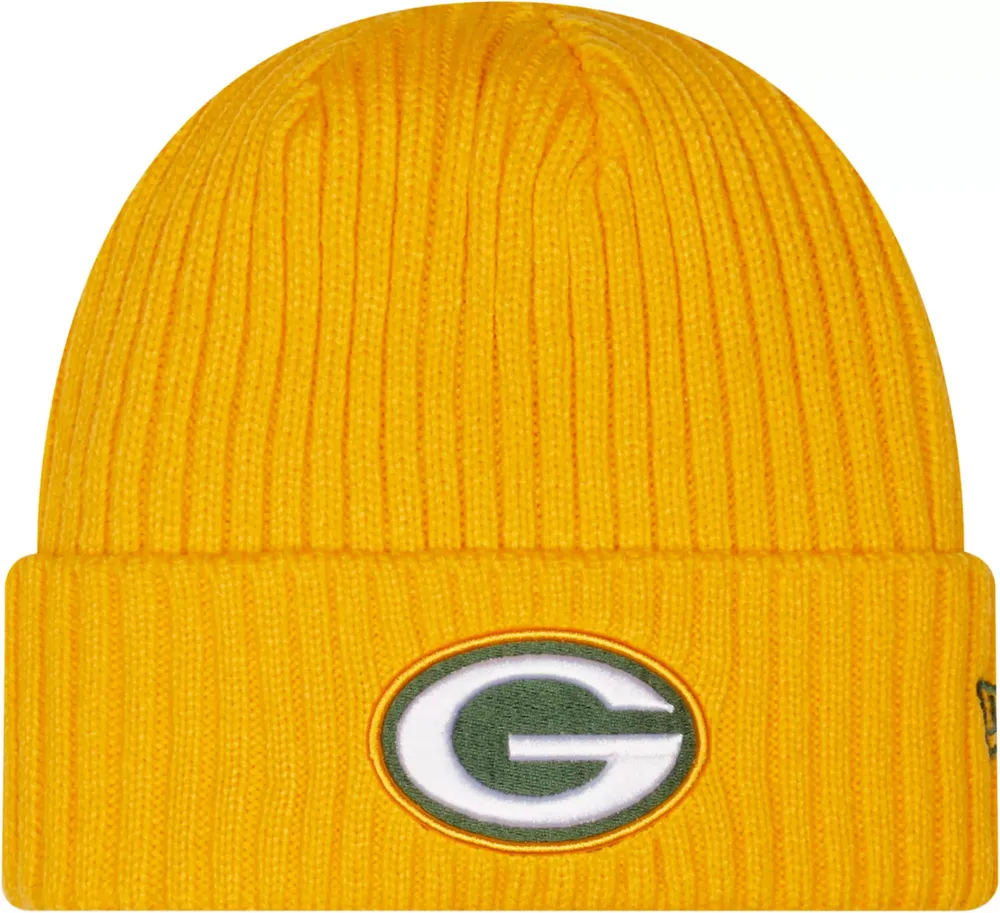 New Era Men's Green Bay Packers Core Classic Gold Cuffed Beanie