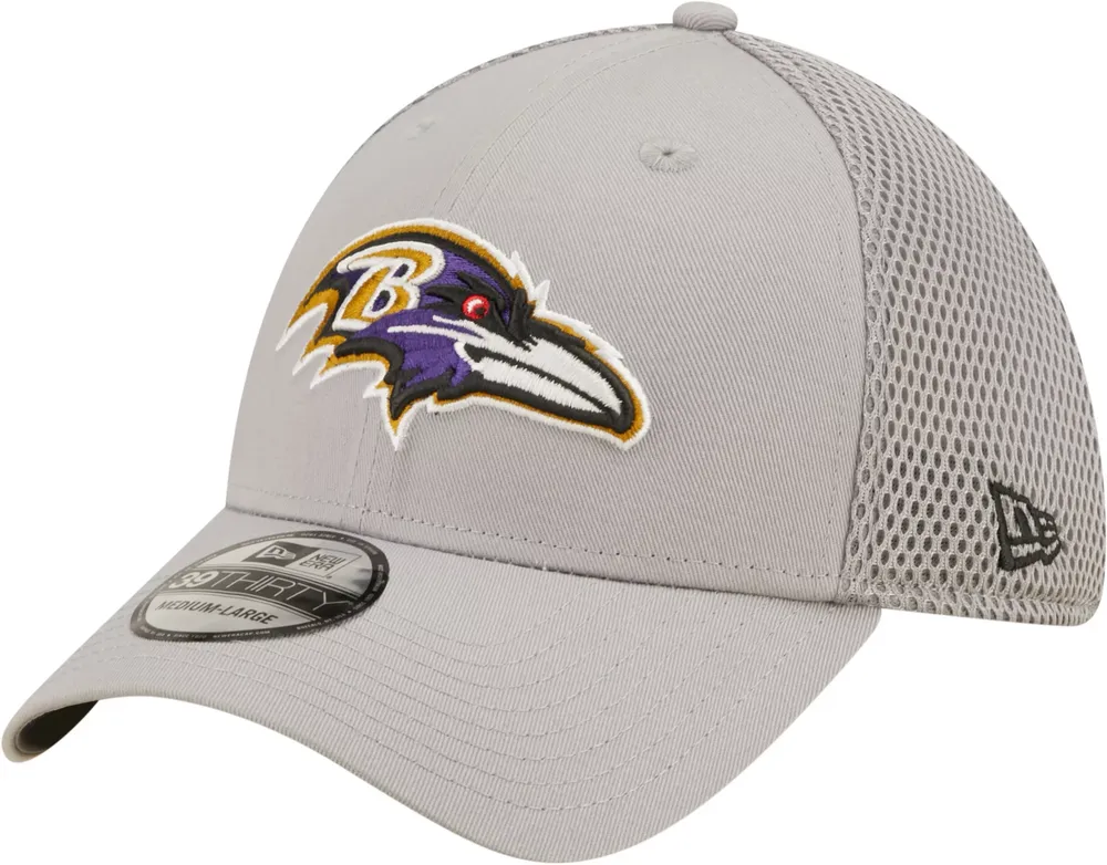 New Era Men's Baltimore Ravens Team Neo Grey 39Thirty Stretch Fit Hat