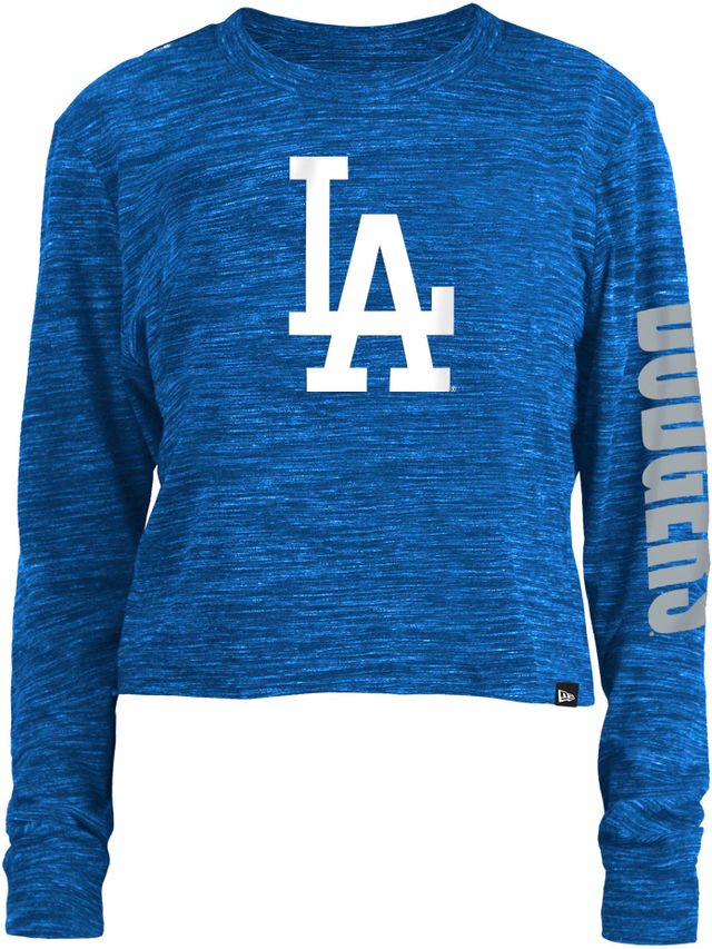 Women's New Era Royal Los Angeles Dodgers Cropped Long Sleeve T-Shirt
