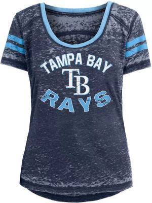 Tampa Bay Rays New Era Women's Henley T-Shirt - White