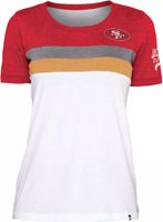 San Francisco 49ers Throwback Women's T-Shirt, White - Size: XL, NFL by New Era