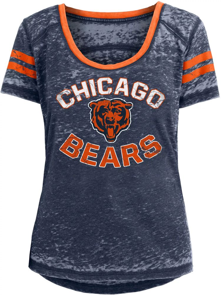 New Era Chicago Bears Ladies Burnout Scoop Neck T-Shirt Medium